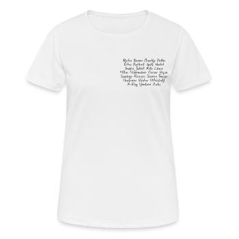 Radio alphabet - black - Women's Breathable T-Shirt - white - Front - AI Model Female 172 dark (172cm)