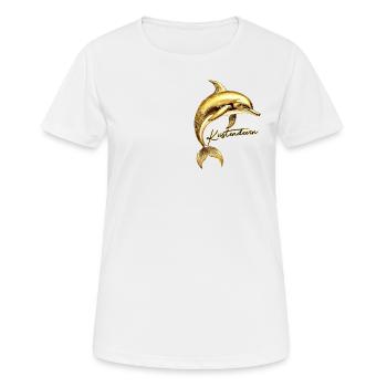 Coastal Deern Golden Dolphin - Women's Breathable T-Shirt - white - Front - AI Model Female 172 dark (172cm)