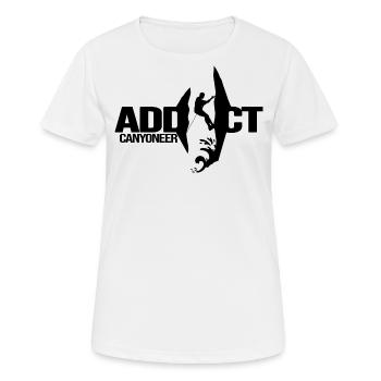 canyoning-addict canyoning canyoning - T-shirt respirant Femme - blanc - Devant - AI Model Female 172 dark (172cm)