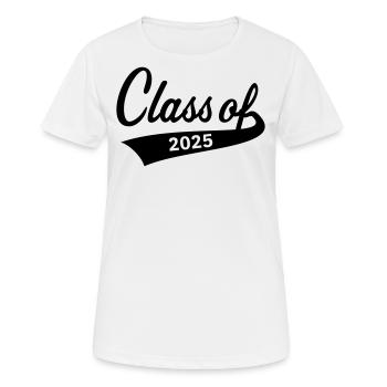 Classe de 2025 (Classe de graduation / B) - T-shirt respirant Femme - blanc - Devant - AI Model Female 172 dark (172cm)