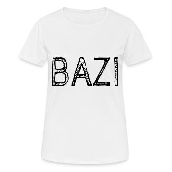 Bazi - Bayrisch Dialekt Mundart - Frauen T-Shirt atmungsaktiv - Weiß - Vorne - AI Model Female 172 dark (172cm)