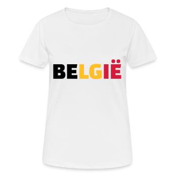 Belgie - T-shirt respirant Femme - blanc - Devant - AI Model Female 172 dark (172cm)