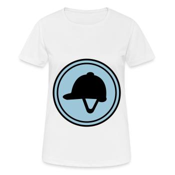 Reiterhut icon - Frauen T-Shirt atmungsaktiv - Weiß - Vorne - AI Model Female 172 dark (172cm)