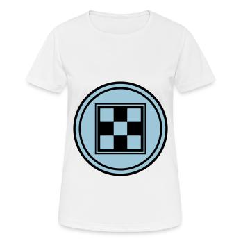 Schachbrett symbol - Frauen T-Shirt atmungsaktiv - Weiß - Vorne - AI Model Female 172 dark (172cm)