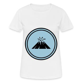 Vulkan icon symbol - Frauen T-Shirt atmungsaktiv - Weiß - Vorne - AI Model Female 172 dark (172cm)