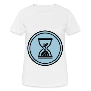 Sanduhr Symbol - Frauen T-Shirt atmungsaktiv - Weiß - Vorne - AI Model Female 172 dark (172cm)