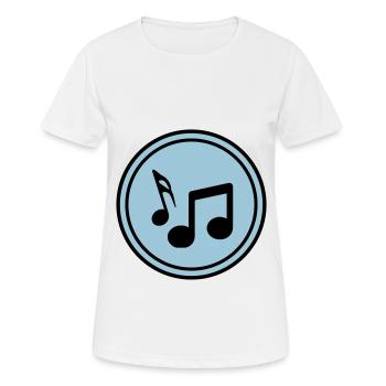 Musiknoten zeichen - Frauen T-Shirt atmungsaktiv - Weiß - Vorne - AI Model Female 172 dark (172cm)