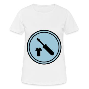 Icône du tournevis - T-shirt respirant Femme - blanc - Devant - AI Model Female 172 dark (172cm)