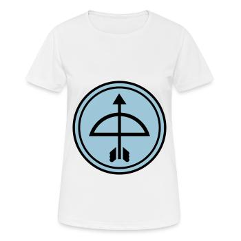 Pfeil und Bogen - Frauen T-Shirt atmungsaktiv - Weiß - Vorne - AI Model Female 172 dark (172cm)