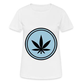 Hemp Leaf Icon - Women's Breathable T-Shirt - white - Front - AI Model Female 172 dark (172cm)