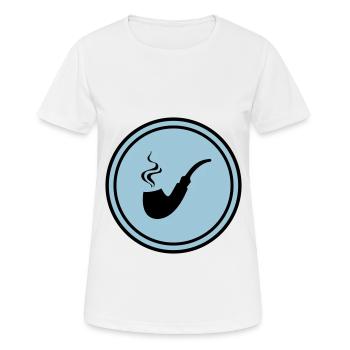 Fumer une pipe - T-shirt respirant Femme - blanc - Devant - AI Model Female 172 dark (172cm)