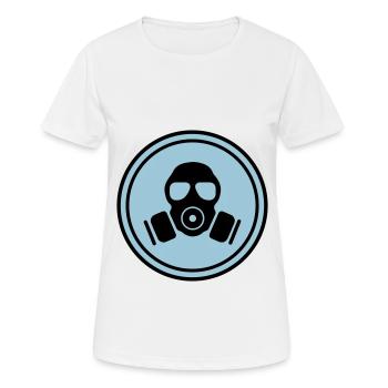 Gasmaske Symbol - Frauen T-Shirt atmungsaktiv - Weiß - Vorne - AI Model Female 172 dark (172cm)