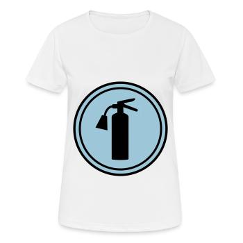 Symbole d’extincteur - T-shirt respirant Femme - blanc - Devant - AI Model Female 172 dark (172cm)