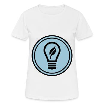 Icône d’ampoule - T-shirt respirant Femme - blanc - Devant - AI Model Female 172 dark (172cm)