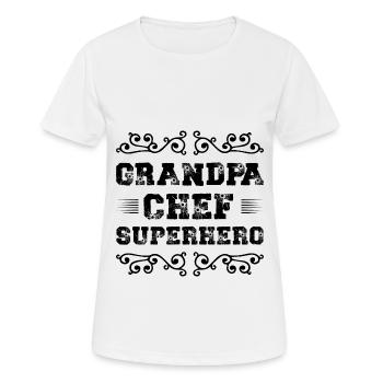 Grandpa Superhero - Women's Breathable T-Shirt - white - Front - AI Model Female 172 dark (172cm)