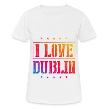 J’adore Dublin - T-shirt respirant Femme - blanc - Devant - AI Model Female 172 dark (172cm)