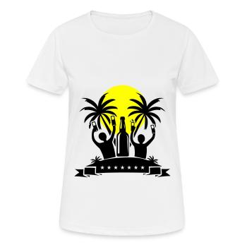 Île, Fête, Célébration, Bière - T-shirt respirant Femme - blanc - Devant - AI Model Female 172 dark (172cm)