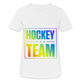 Hockey Team - Women's Breathable T-Shirt - white - Front - AI Model Female 172 dark (172cm)