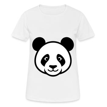Panda Kopf - Frauen T-Shirt atmungsaktiv - Weiß - Vorne - AI Model Female 172 dark (172cm)