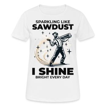 Bûcheron Menuisier Bûcheron Charpentier Sciure de bois - T-shirt respirant Femme - blanc - Devant - AI Model Female 172 dark (172cm)