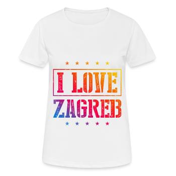 J’adore Zagreb - T-shirt respirant Femme - blanc - Devant - AI Model Female 172 dark (172cm)