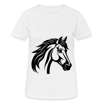 Horse Head - Women's Breathable T-Shirt - white - Front - AI Model Female 172 dark (172cm)