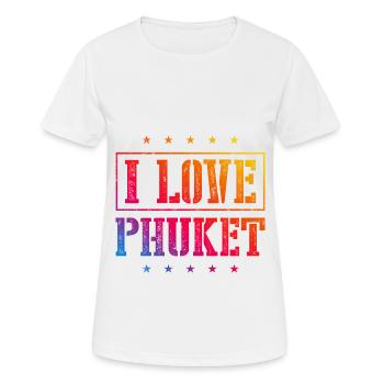 I Love Phuket - Frauen T-Shirt atmungsaktiv - Weiß - Vorne - AI Model Female 172 dark (172cm)