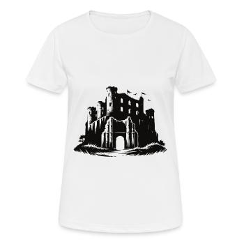 Ruines mystérieuses, passé pour les explorateurs - T-shirt respirant Femme - blanc - Devant - AI Model Female 172 dark (172cm)