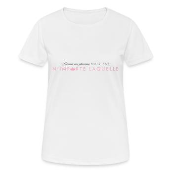 Je suis une princesse - T-shirt respirant Femme - blanc - Devant - AI Model Female 172 dark (172cm)