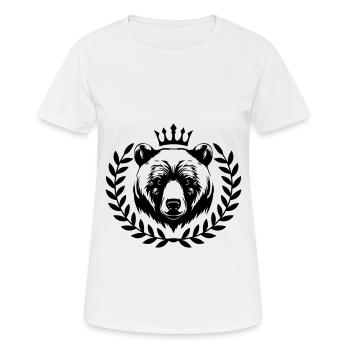 Ours Grizzly Animal - T-shirt respirant Femme - blanc - Devant - AI Model Female 172 dark (172cm)