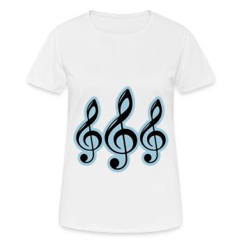 Clé de symbole de musique - T-shirt respirant Femme - blanc - Devant - AI Model Female 172 dark (172cm)