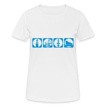hamburg pictogram - Women's Breathable T-Shirt - white - Front - AI Model Female 172 dark (172cm)