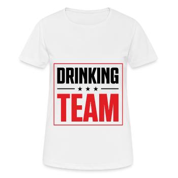 Équipe de consommation d’alcool - T-shirt respirant Femme - blanc - Devant - AI Model Female 172 dark (172cm)
