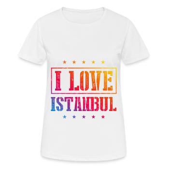 J’adore Istanbul - T-shirt respirant Femme - blanc - Devant - AI Model Female 172 dark (172cm)