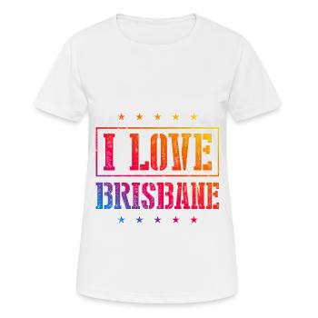 I Love Brisbane - Women's Breathable T-Shirt - white - Front - AI Model Female 172 dark (172cm)