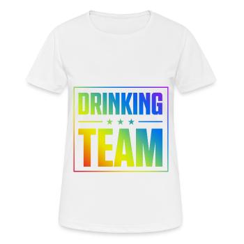 Drinking Team - Women's Breathable T-Shirt - white - Front - AI Model Female 172 dark (172cm)