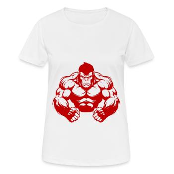 Gorilla Muscles Beast Gym - T-shirt respirant Femme - blanc - Devant - AI Model Female 172 dark (172cm)