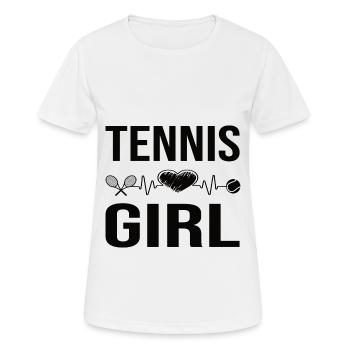 Tennis Girl Tennis Fille Idée cadeau - T-shirt respirant Femme - blanc - Devant - AI Model Female 172 dark (172cm)