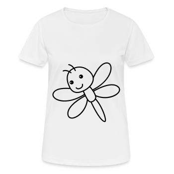 Drachenfliege libelle - Frauen T-Shirt atmungsaktiv - Weiß - Vorne - AI Model Female 172 dark (172cm)