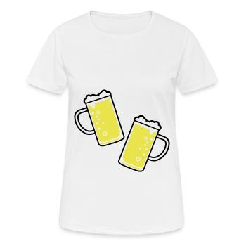 Beer glass beer mug beer - Women's Breathable T-Shirt - white - Front - AI Model Female 172 dark (172cm)