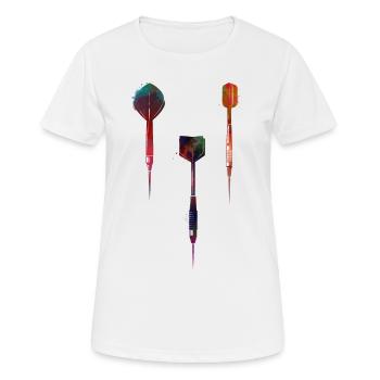 darts sport article #darts #sport - Women's Breathable T-Shirt - white - Front - AI Model Female 172 dark (172cm)