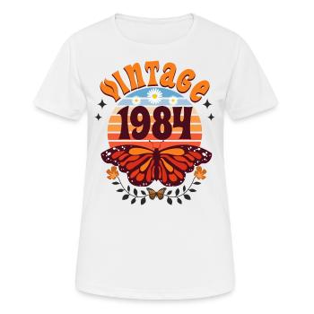 Butterfly Year 1984 Woman 40 Years Anniversary - Women's Breathable T-Shirt - white - Front - AI Model Female 172 dark (172cm)