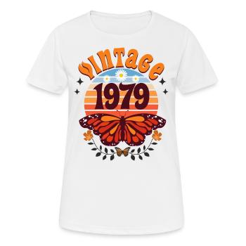 Butterfly Year 1979 Woman 45 Years Anniversary - Women's Breathable T-Shirt - white - Front - AI Model Female 172 dark (172cm)
