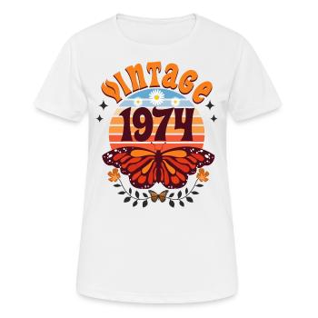 Butterfly Year 1974 Woman 50 Years Anniversary - Women's Breathable T-Shirt - white - Front - AI Model Female 172 dark (172cm)
