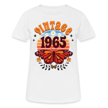 Butterfly Year 1965 Women's 60 Years Anniversary - Women's Breathable T-Shirt - white - Front - AI Model Female 172 dark (172cm)