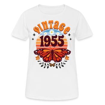 Butterfly Year 1955 Woman 70 Years Anniversary - Women's Breathable T-Shirt - white - Front - AI Model Female 172 dark (172cm)