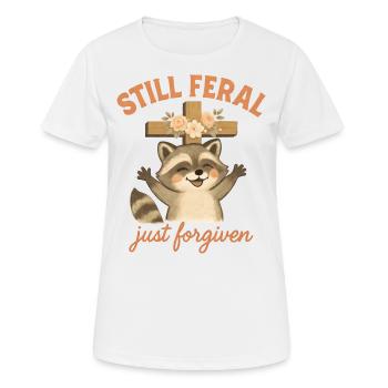 Waschbär Glaube Phrase Christlicher Humor - Frauen T-Shirt atmungsaktiv - Weiß - Vorne - AI Model Female 172 dark (172cm)