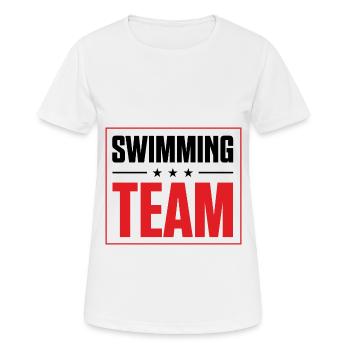 Swimming Team - Women's Breathable T-Shirt - white - Front - AI Model Female 172 dark (172cm)