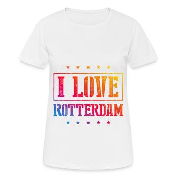 J’adore Rotterdam - T-shirt respirant Femme - blanc - Devant - AI Model Female 172 dark (172cm)