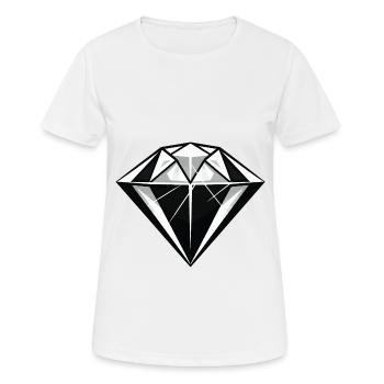 Symbole du diamant - T-shirt respirant Femme - blanc - Devant - AI Model Female 172 dark (172cm)